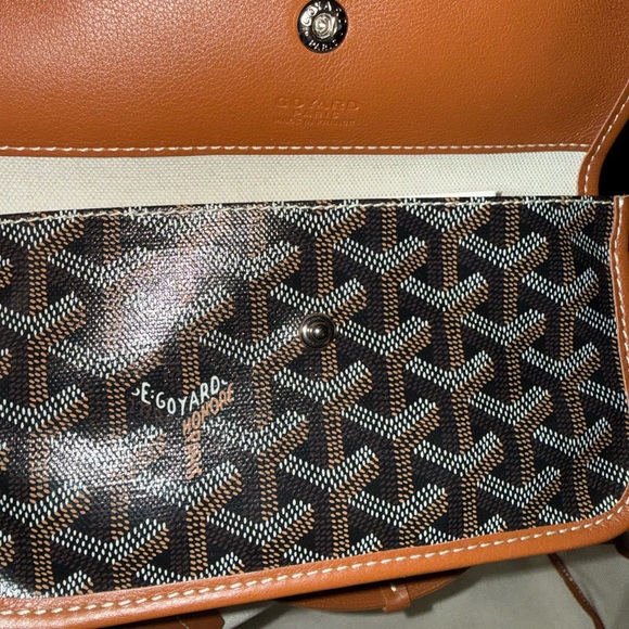 Goyard St Louis PM Goyardine Brown Tote Handbag with Pouch Authentic Brand New - Picture 3 of 10